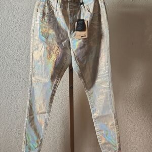 Holographic Skinny Jeans
